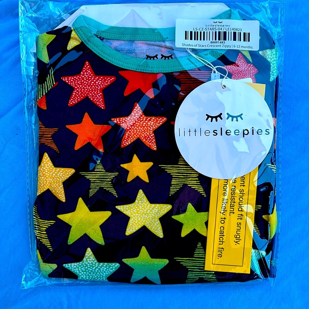 Little Sleepies Shades of Stars Crescent Zippy 6-12 NWT